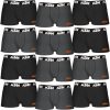 SET DE 12 CALZONCILLOS BÓXER KTM NEGRO Y GRIS OSCURO