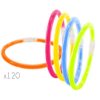 PACK 120 PULSERAS LUMINOSAS FLUORESCENTE LED NEON