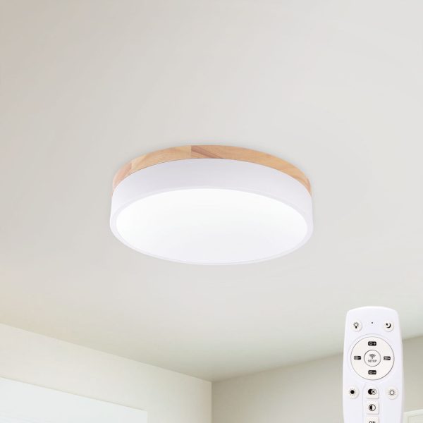Luz de Teto LED 24W 2493Lm Controle Controlo Remoto (Brilho-Cct) 10.000H [Ho-Cct-Dl24W]