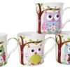 SET 12 TAZAS BUHOS PRESENTADA EN ORIGINAL