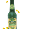 CAÑON CONFETIS DORADO EN FORMA BOTELLA CERVEZA