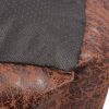 Cama p/ cães c/ almofada couro artificial PU tamanho M castanho - Image 5