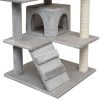 Árvore para gatos c/ postes arranhadores sisal 125 cm cinzento - Image 4