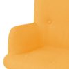 Poltrona com apoio para pés tecido amarelo - Image 4