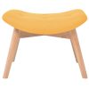 Poltrona com apoio para pés tecido amarelo - Image 7