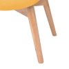 Poltrona com apoio para pés tecido amarelo - Image 8