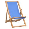 Cadeira de pátio em teca 56x105x96 cm azul - Image 2