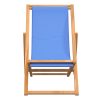 Cadeira de pátio em teca 56x105x96 cm azul - Image 3
