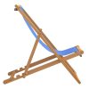 Cadeira de pátio em teca 56x105x96 cm azul - Image 4