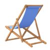Cadeira de pátio em teca 56x105x96 cm azul - Image 5