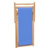 Cadeira de pátio em teca 56x105x96 cm azul - Image 6