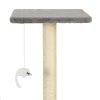 Árvore para gatos c/postes arranhadores sisal 95 cm cinzento - Image 6