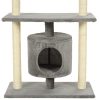 Árvore para gatos c/postes arranhadores sisal 95 cm cinzento - Image 7