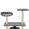 Árvore para gatos c/postes arranhadores sisal 95 cm cinzento - Image 5
