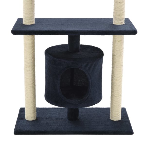 Árvore p/ gatos c/ postes arranhadores sisal 95 cm azul escuro - Image 7