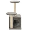 Árvore para gatos c/postes arranhadores sisal 60 cm cinzento - Image 5