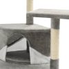 Árvore p/ gatos c/ postes arranhadores sisal 203cm cinza/branco - Image 6