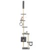 Árvore p/ gatos c/ postes arranhadores sisal 260 cm cinzento