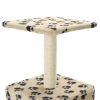 Árvore para gatos c/postes arranhadores sisal 55 cm bege - Image 5