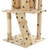 Árvore para gatos c/postes arranhadores sisal 120 cm bege - Image 7