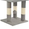Árvore com postes arranhadores sisal 65 cm cinzento - Image 7