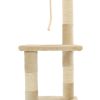 Árvore para gatos c/ postes arranhadores sisal 109 cm bege - Image 6
