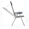 Cadeiras de campismo 2 pcs 58x69x111 cm alumínio cinzento - Image 9