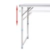 Conj. mesa campismo dobrável c/ 6 bancos altura ajust. 180x60cm - Image 5