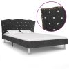 Estrutura de cama em tecido 120x200 cm cinzento-escuro