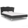 Estrutura de cama em tecido 120x200 cm cinzento-escuro - Image 2