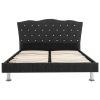 Estrutura de cama em tecido 120x200 cm cinzento-escuro - Image 4
