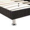 Estrutura de cama em tecido 120x200 cm cinzento-escuro - Image 7