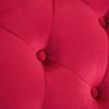 Chaise longue em veludo vermelho - Image 7