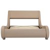 Estrutura de cama 100x200cm couro artificial cappuccino - Image 3