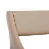Estrutura de cama 100x200cm couro artificial cappuccino - Image 5