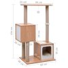 Árvore para gatos com tapete arranhador sisal 104 cm - Image 10