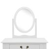 Toucador c/ banco 65x36x128 cm MDF e madeira paulownia branco - Image 6