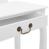 Toucador c/ banco 65x36x128 cm MDF e madeira paulownia branco - Image 7