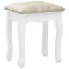 Toucador c/ banco 65x36x128 cm MDF e madeira paulownia branco - Image 8