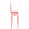 Toucador c/ banco 65x36x128 cm MDF e madeira de paulownia rosa - Image 5