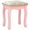 Toucador c/ banco 65x36x128 cm MDF e madeira de paulownia rosa - Image 8