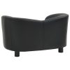 Sofá para cães 67x41x39 cm couro artificial preto - Image 5