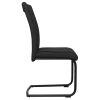 vidaXL Cadeiras de jantar cantilever 2 pcs tecido preto - Image 4