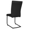 vidaXL Cadeiras de jantar cantilever 2 pcs tecido preto - Image 5