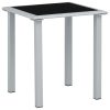 Espreguiçadeiras com mesa 2 pcs alumínio preto - Image 9
