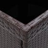 Mesa de jantar para jardim vime PE castanho - Image 4