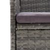 Cadeiras de jantar para jardim 4 pcs vime PE cinzento - Image 6