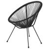 Cadeiras lua para jardim 2 pcs vime preto - Image 4