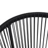 Cadeiras lua para jardim 2 pcs vime preto - Image 6