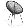 Cadeiras lua para jardim 2 pcs vime preto - Image 7